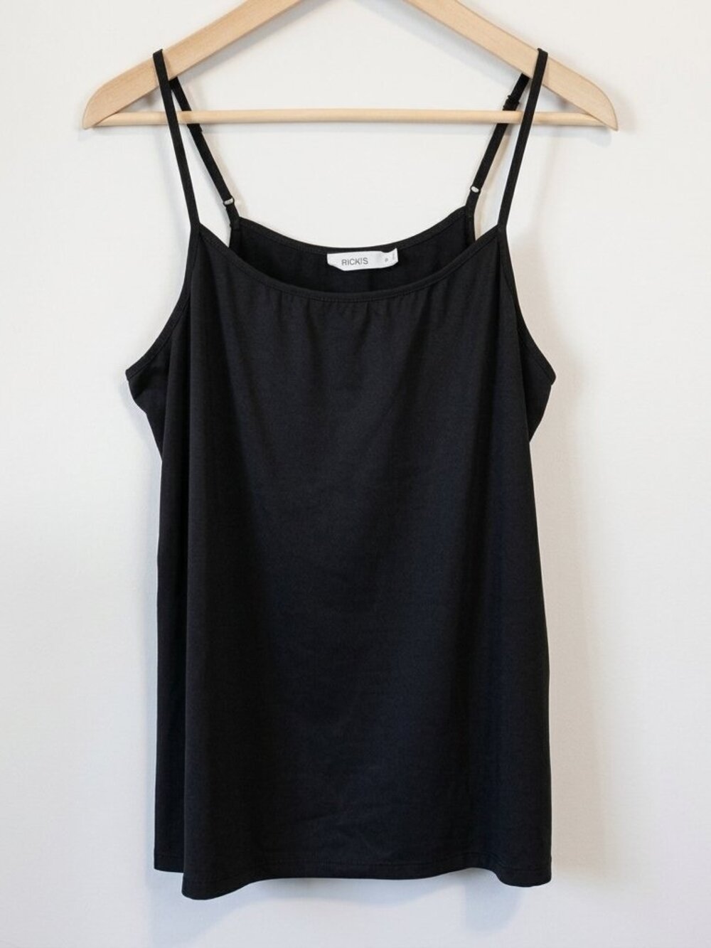 Ricki's Black Adjustable Strap Camisole Tank Top Size XL